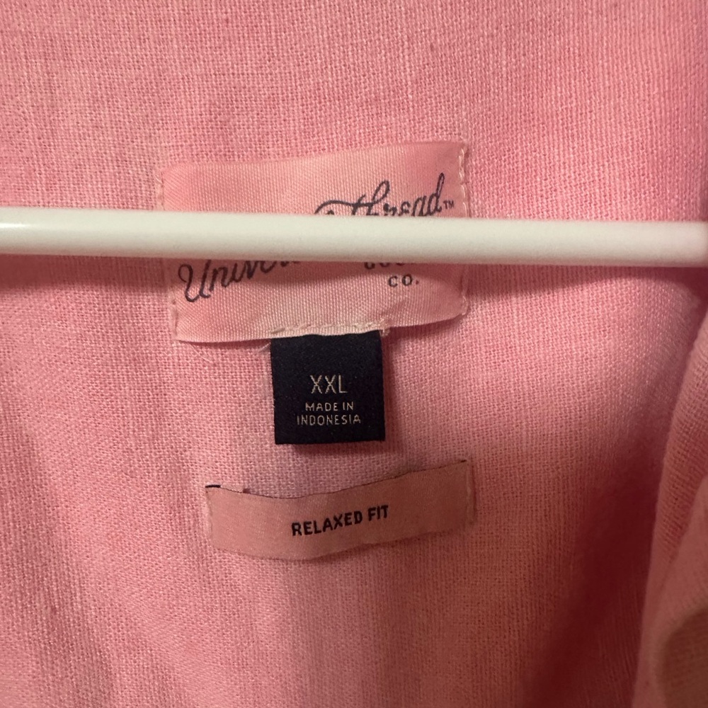 Universal Thread Linen Blend Distressed Neon Pink… - image 4